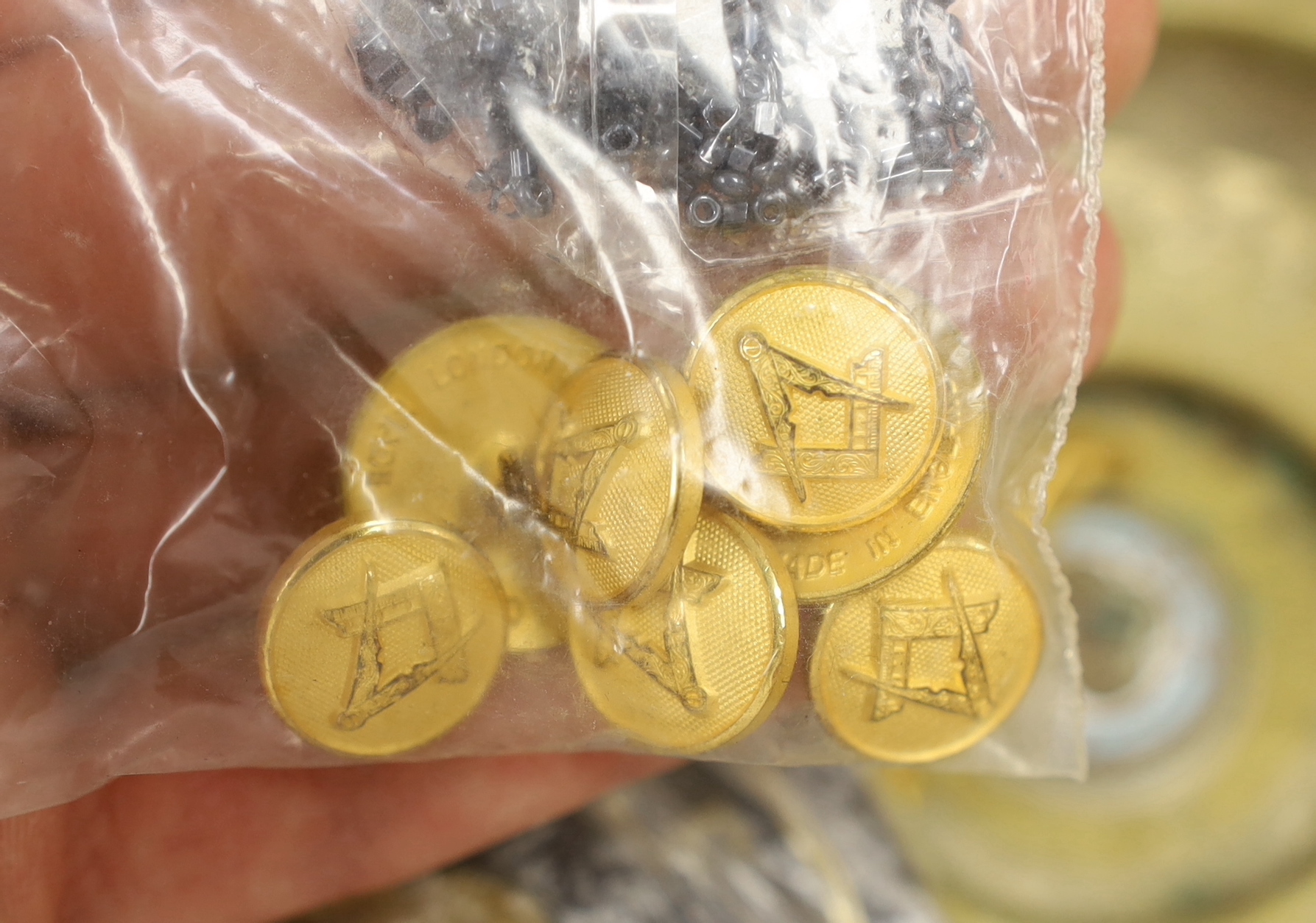A collection of Masonic badges